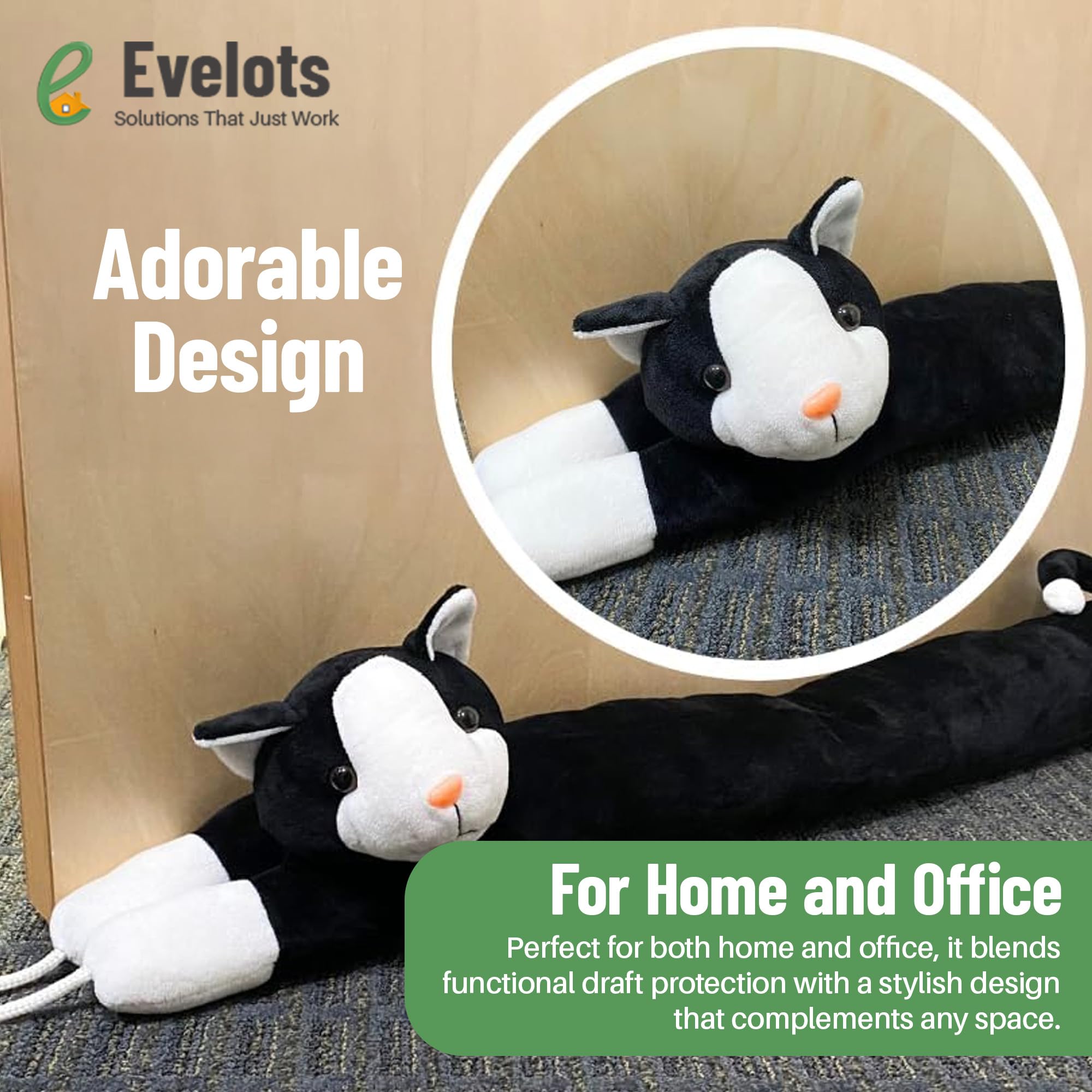 Evelots CAT/Dog Door Window Draft Stopper-38 -No Noise/Cold Air-Keep Heat in