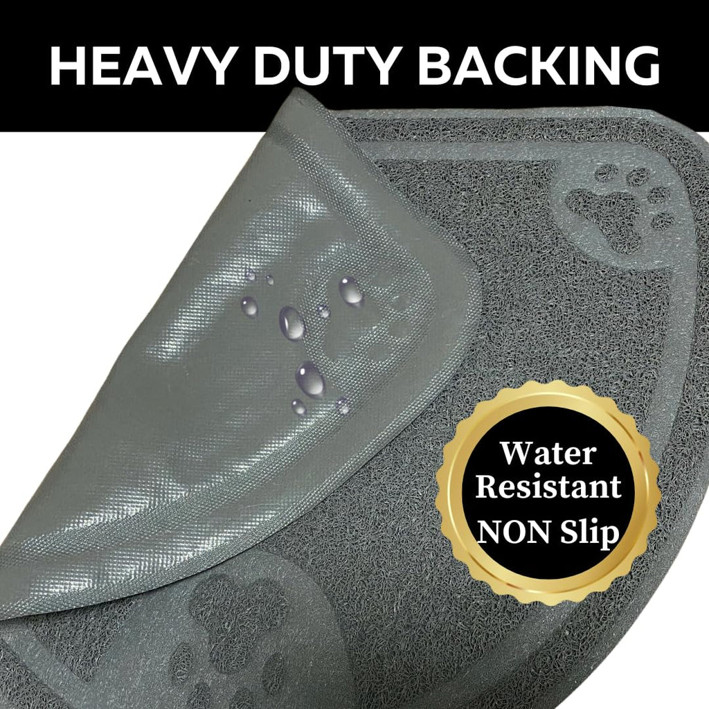 Evelots Cat Litter Trap/Feeding Mat-Catch Litter/Food-NO Mess-Non Skid-Spongy