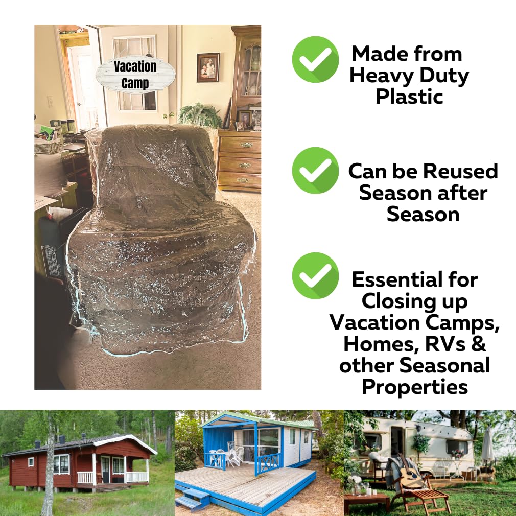 Evelots Dining Room Chair Protector-Clear-No Dust/Spill/Pet Hair/Pet Claws