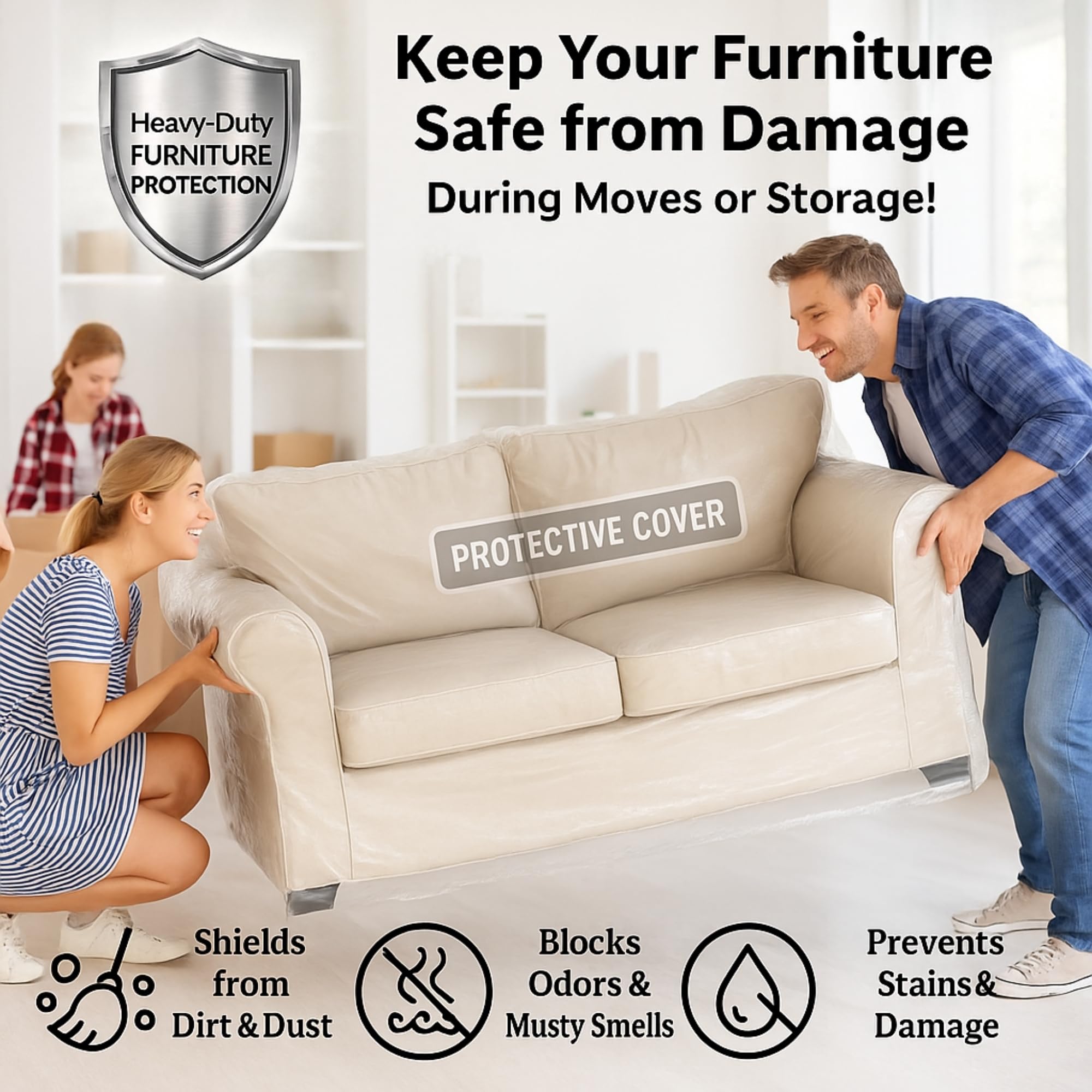 Evelots Dining Room Chair Protector-Clear-No Dust/Spill/Pet Hair/Pet Claws