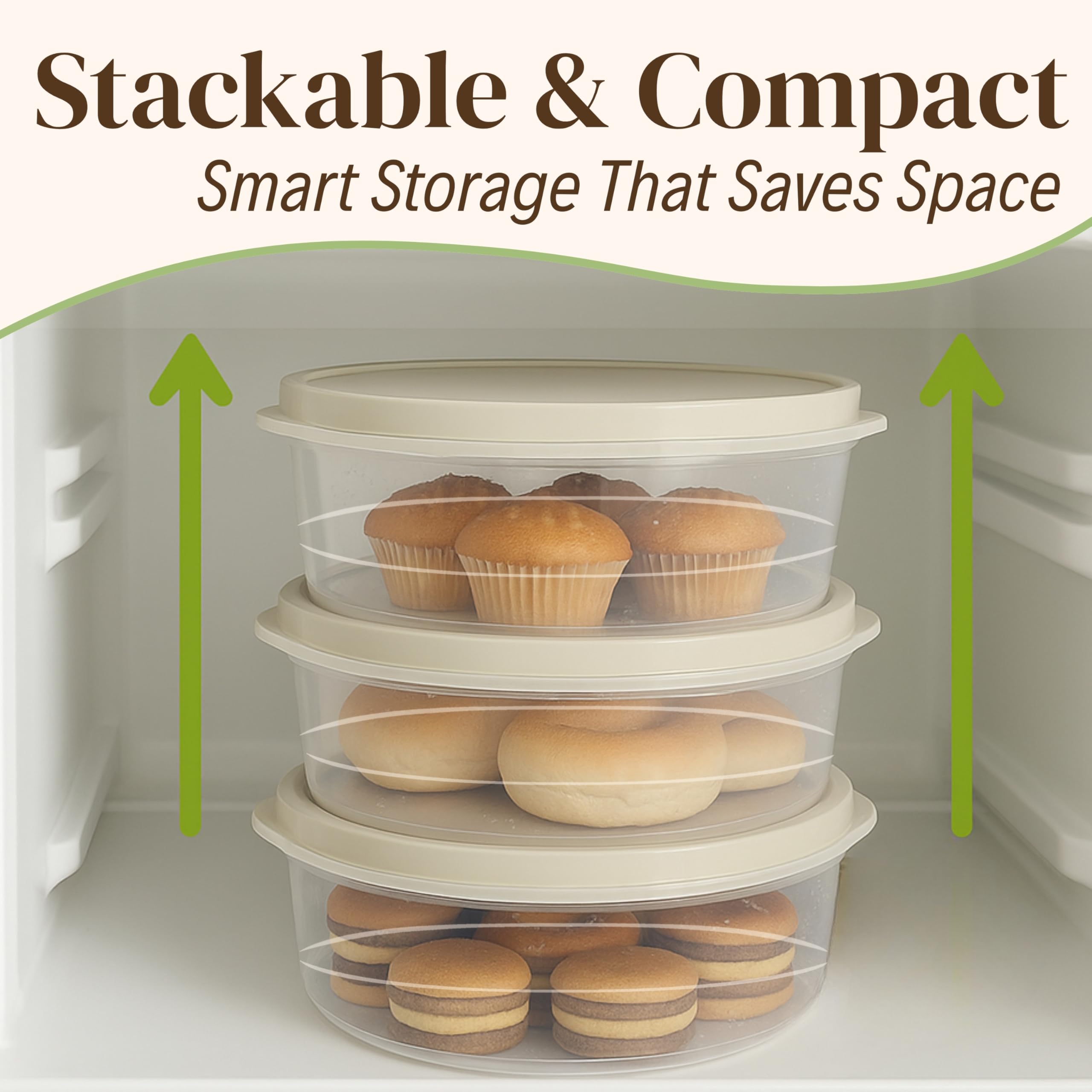 Evelots Pie Container, Keeper - 2 Pack or 4 Pack- Cake, Muffin, Cupcake, Tortilla, Pizza Storage Carrier - 10 Inch Airtight with Lid - Clear Plastic Food Storage - BPA Free Plastic - Easy Transport