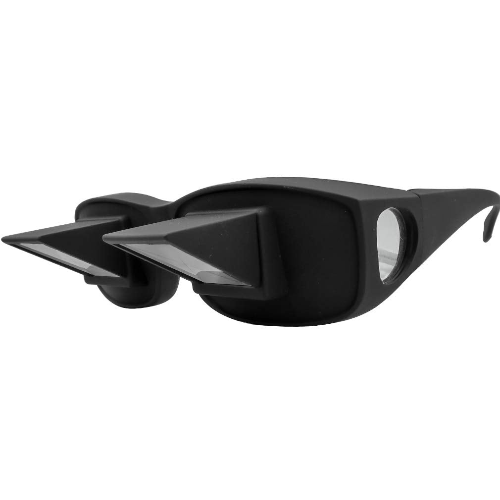 Evelots Bed Prism Spectacles Horizontal Mirror Lazy Readers 90 Degree Prism Glasses for Laying Down Reading and Watching TV