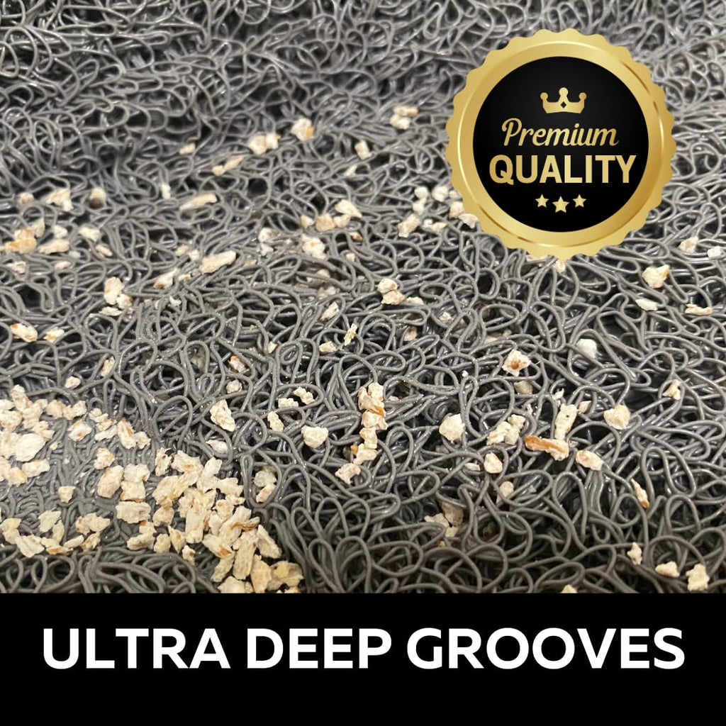 Evelots Cat Litter Trap/Feeding Mat-Catch Litter/Food-NO Mess-Non Skid-Spongy