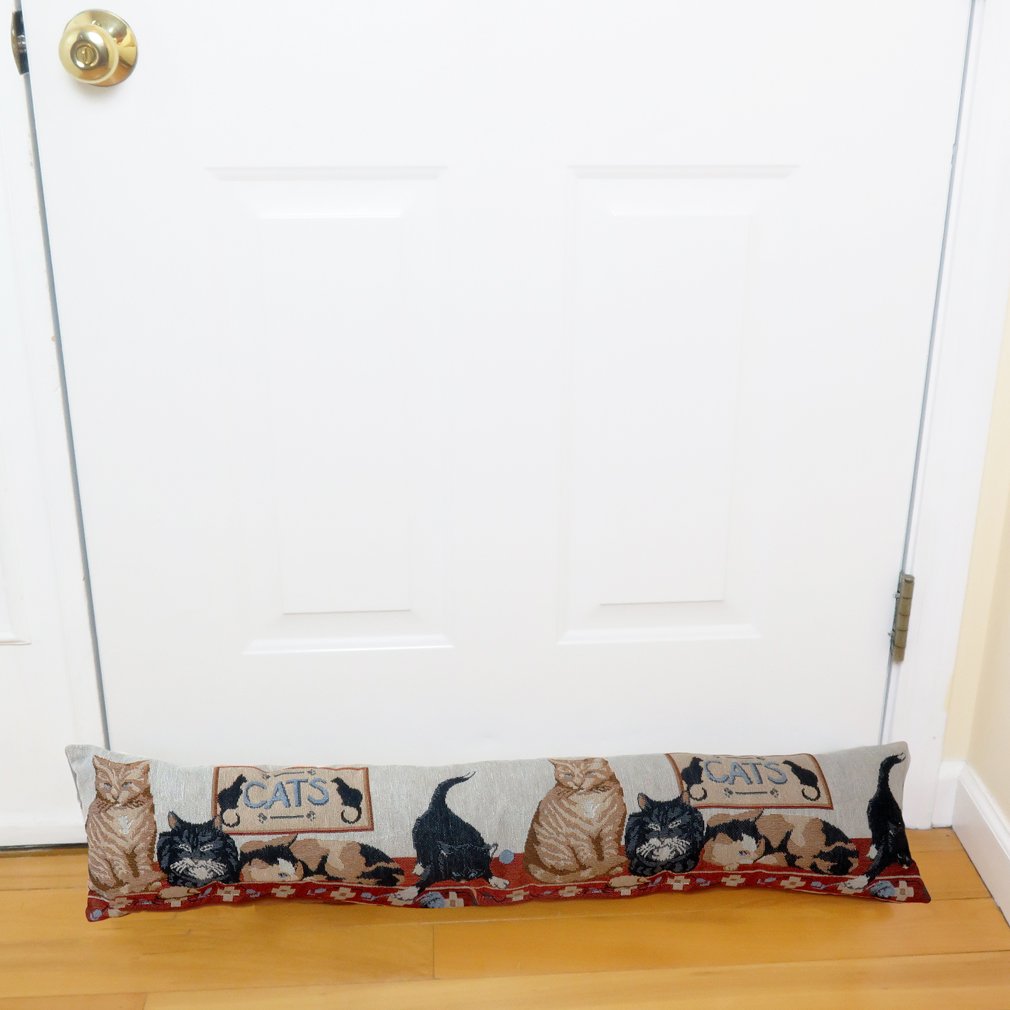 Evelots Cat Door Window Draft Stopper-Stop Cold Air,Dust,Noise-38 inches