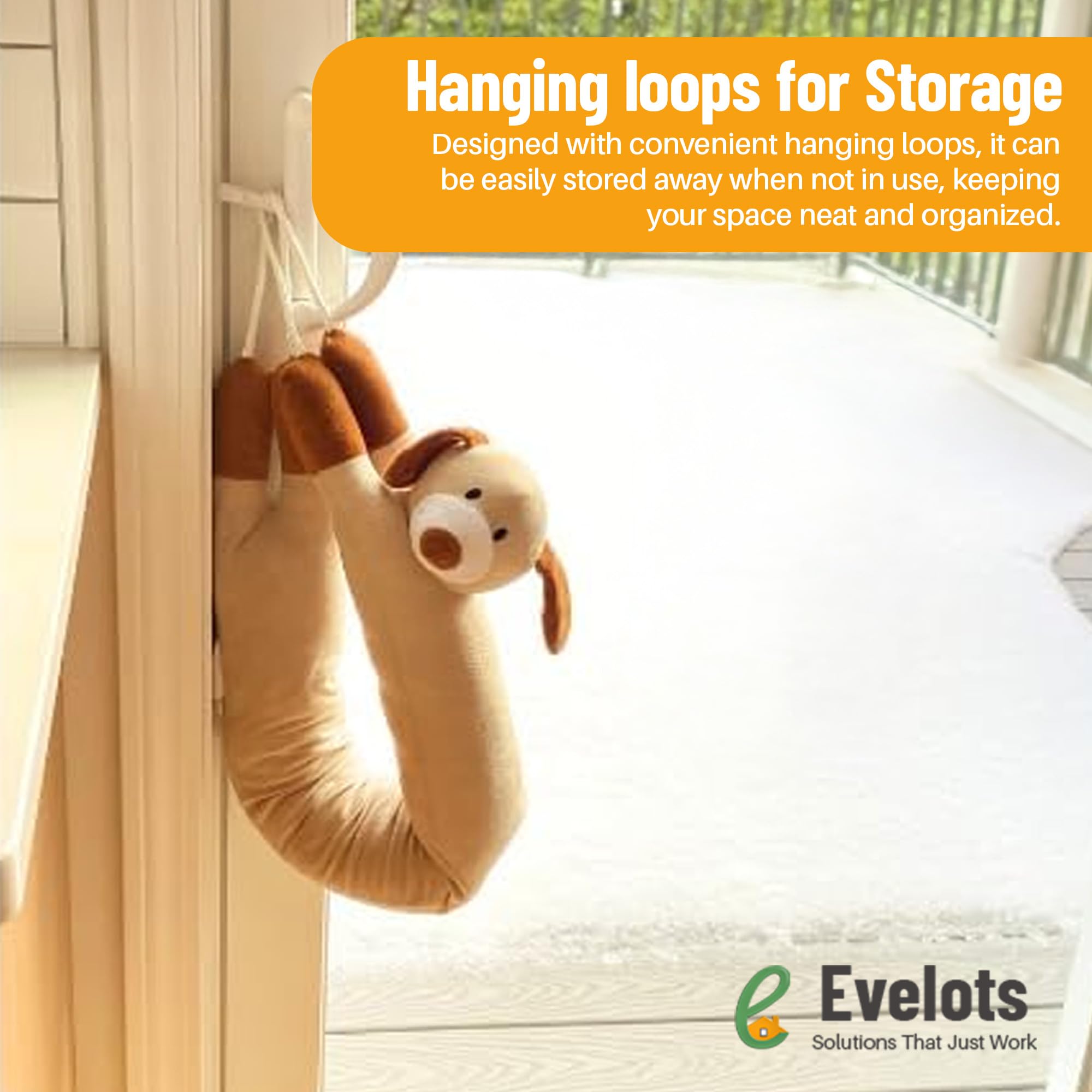 Evelots CAT/Dog Door Window Draft Stopper-38 -No Noise/Cold Air-Keep Heat in