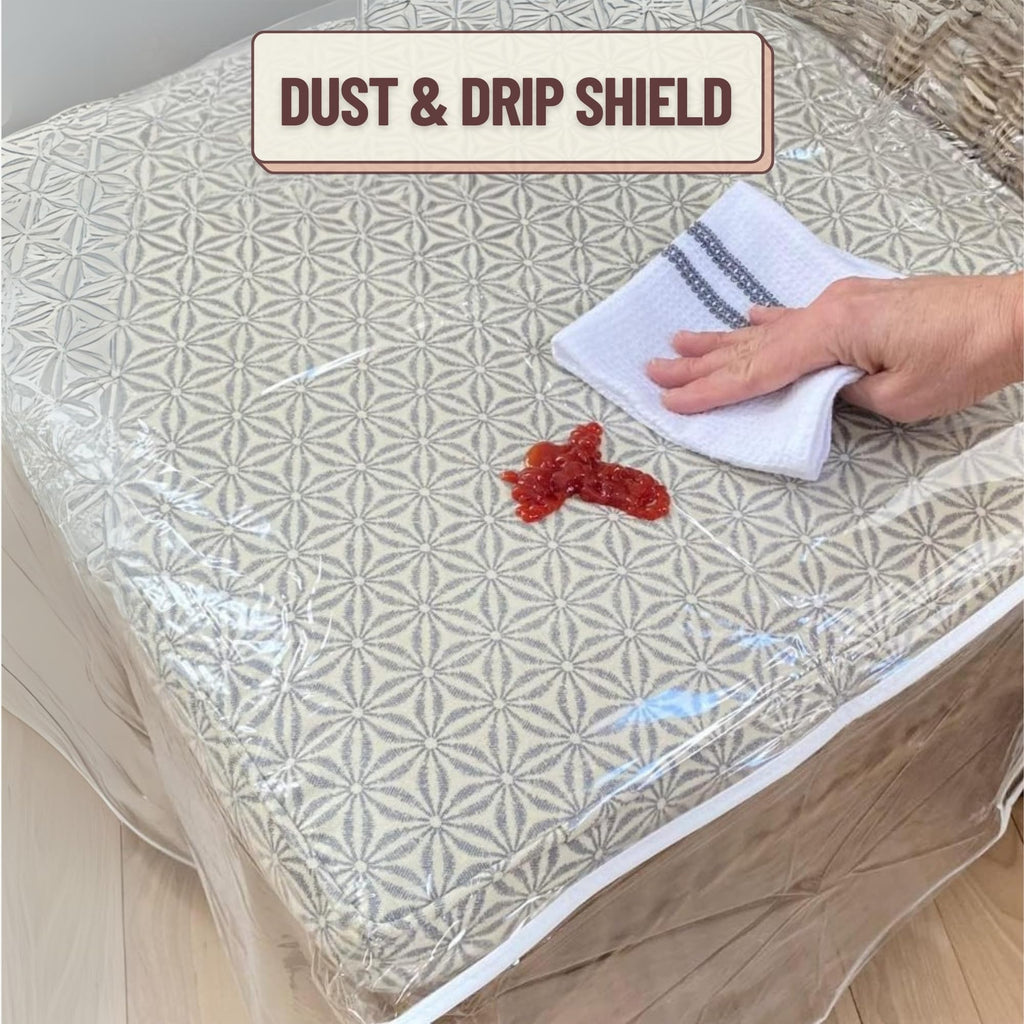 Evelots Dining Room Chair Protector-Clear-No Dust/Spill/Pet Hair/Pet Claws