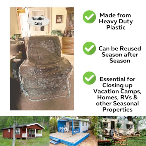 Evelots Dining Room Chair Protector-Clear-No Dust/Spill/Pet Hair/Pet Claws