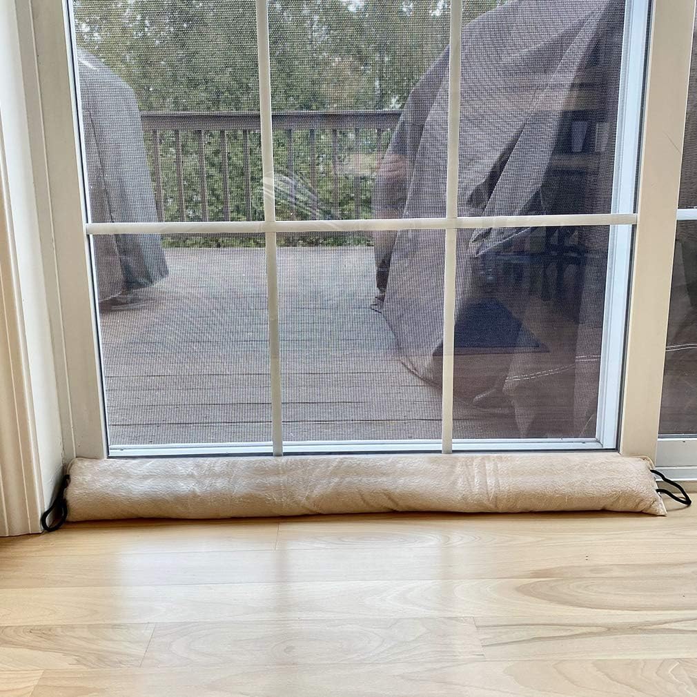 Evelots Door/Window Draft Stopper-Hanging Cord-36 Inch-Block Cold Air/Noise