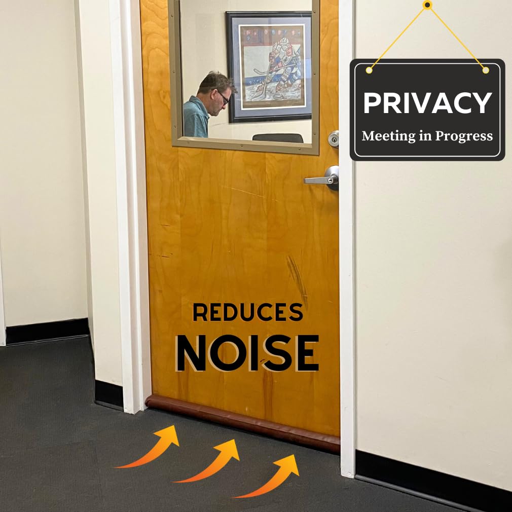 Evelots Draft Stopper - Cold Air Draft Blocker - Dust/Noise Stopper - Double Sided -No Repositioning- Cooler Home - up to 36 Inch - Save Energy