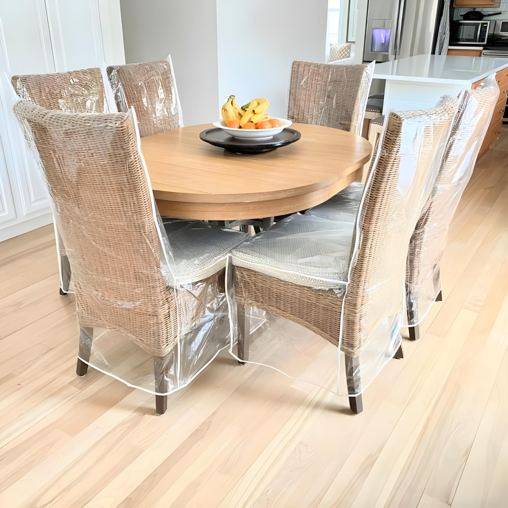 Evelots Dining Room Chair Protector-Clear-No Dust/Spill/Pet Hair/Pet Claws