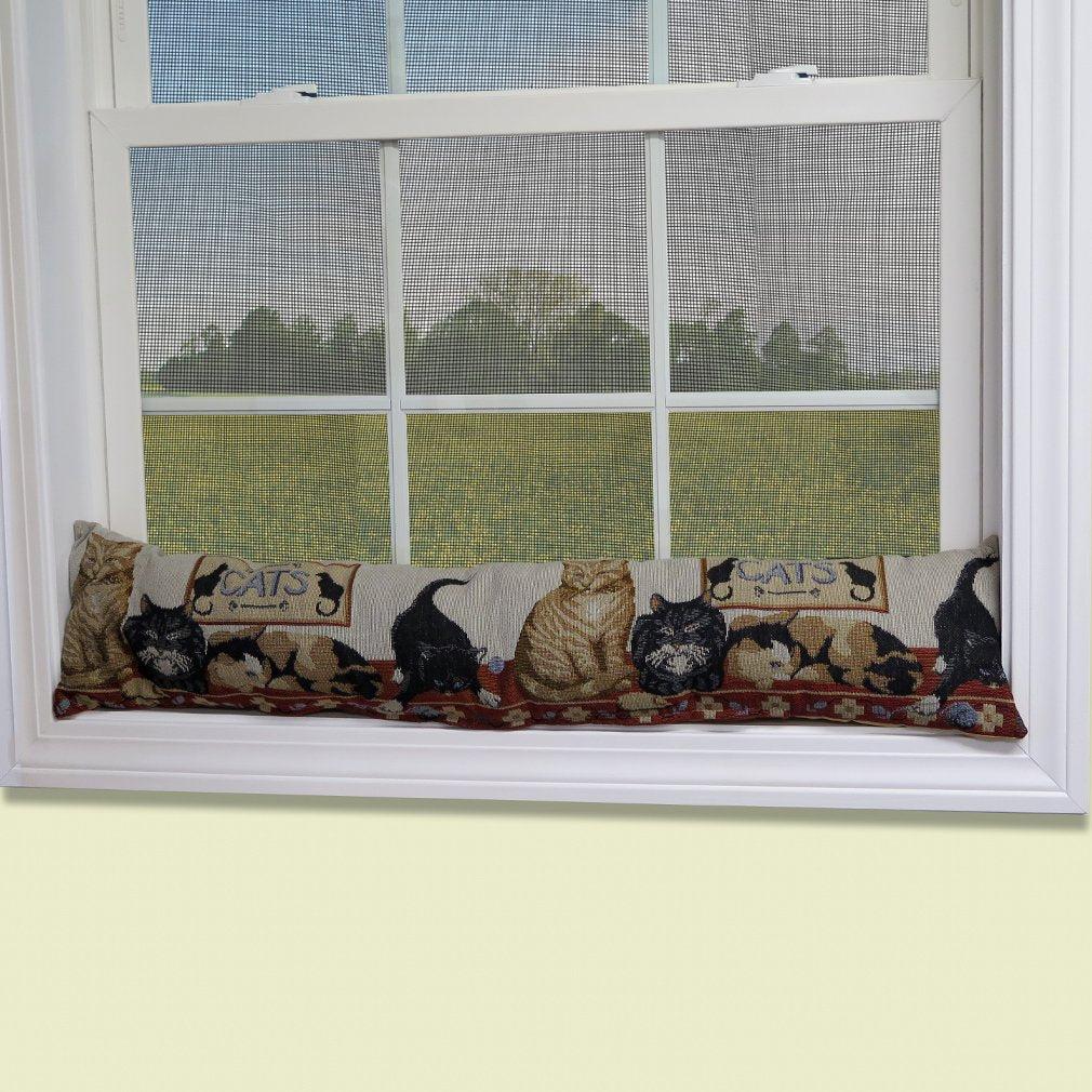 Evelots Cat Door Window Draft Stopper-Stop Cold Air,Dust,Noise-38 inches