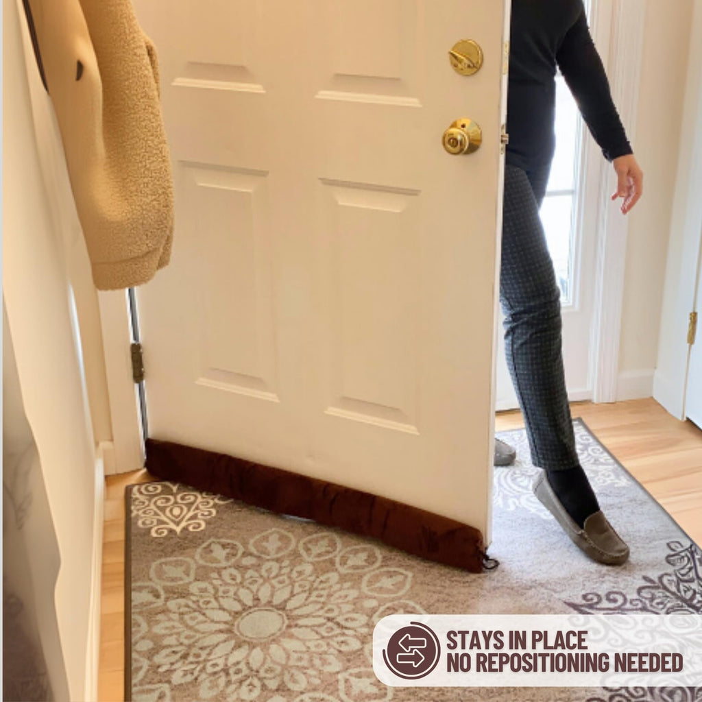 Evelots 2 in 1 Door Draft Stopper, Magnets for Steel Door-Clips for Regular Door