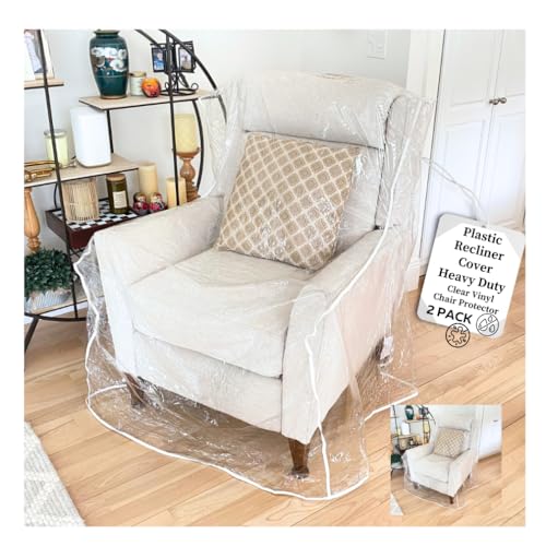 Evelots Dining Room Chair Protector-Clear-No Dust/Spill/Pet Hair/Pet Claws