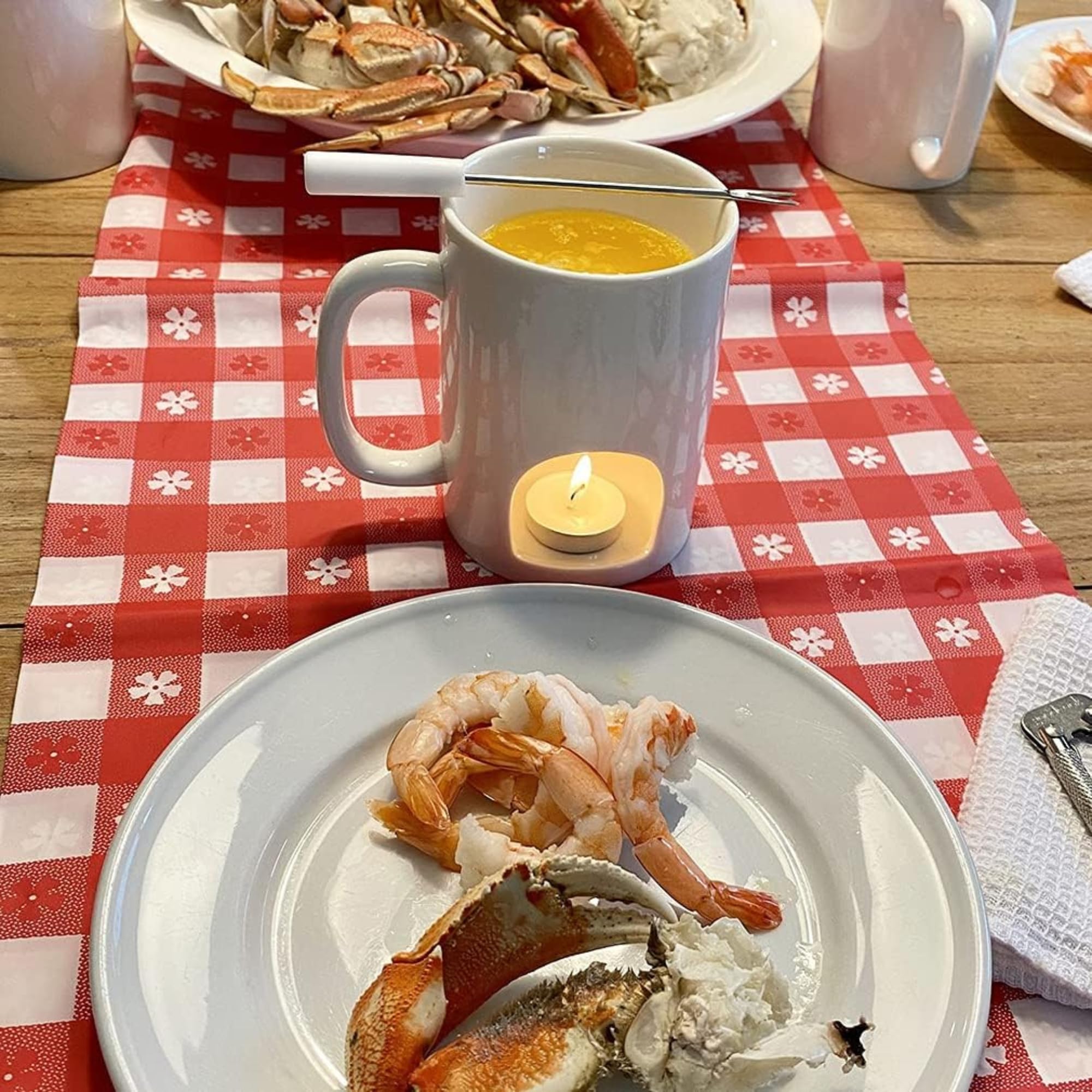 Evelots Mini Fondue Pot Set/Personal Fondue Mugs-Chocolate/Cheese/14-Piece Fondue Maker Gift Set/2 Ceramic Mugs/Forks/Candles