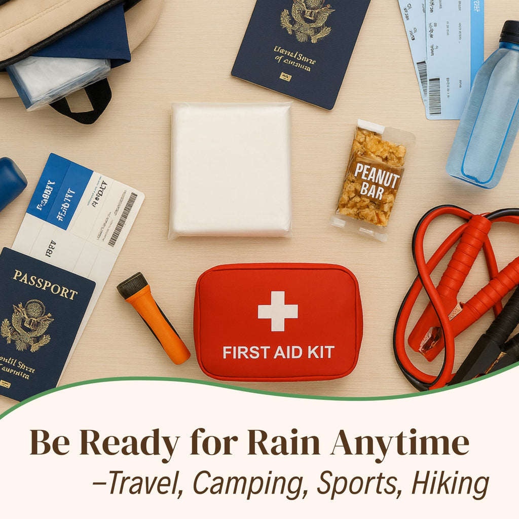 Evelots Rain Poncho for Adults - Disposable Raincoats with Hood -20 or 40 Pack, Unisex, Durable Thick Clear Plastic