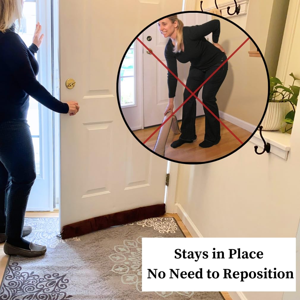 Evelots Magnetic Cold, Hot Air Door Guard Stopper - Made for Iron & Steel Doors - Strong Magnets - Block Cold Air, Noise, Dust -Warmer/Quieter Home- No Need to Bend Down -36 Inches -Save Energy