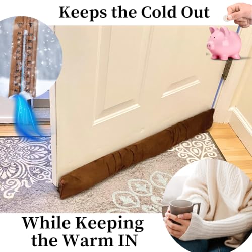 Evelots 2 in 1 Door Draft Stopper, Magnets for Steel Door-Clips for Regular Door