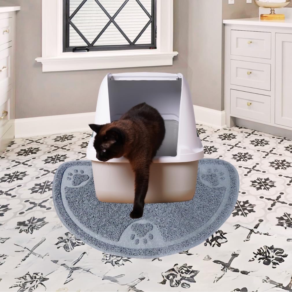 Evelots Cat Litter Trap/Feeding Mat-Catch Litter/Food-NO Mess-Non Skid-Spongy
