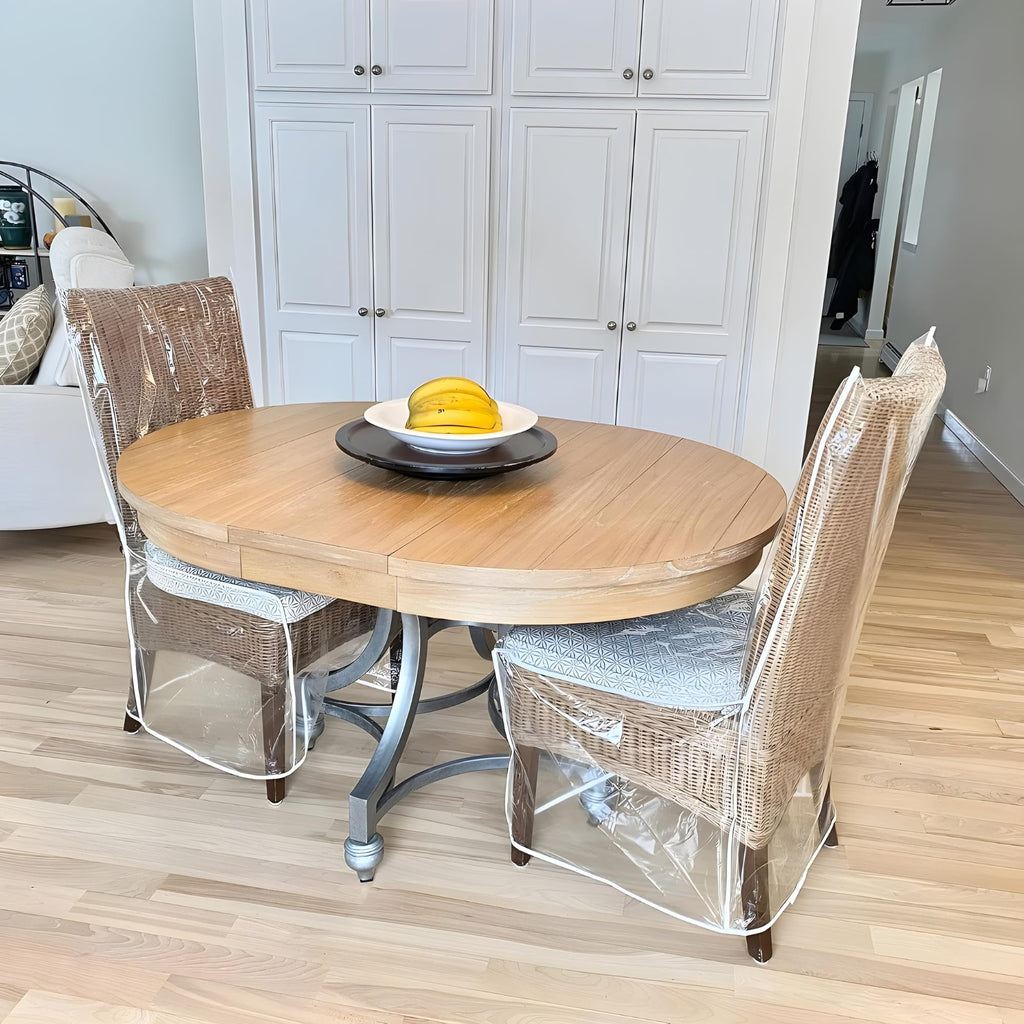 Evelots Dining Room Chair Protector-Clear-No Dust/Spill/Pet Hair/Pet Claws