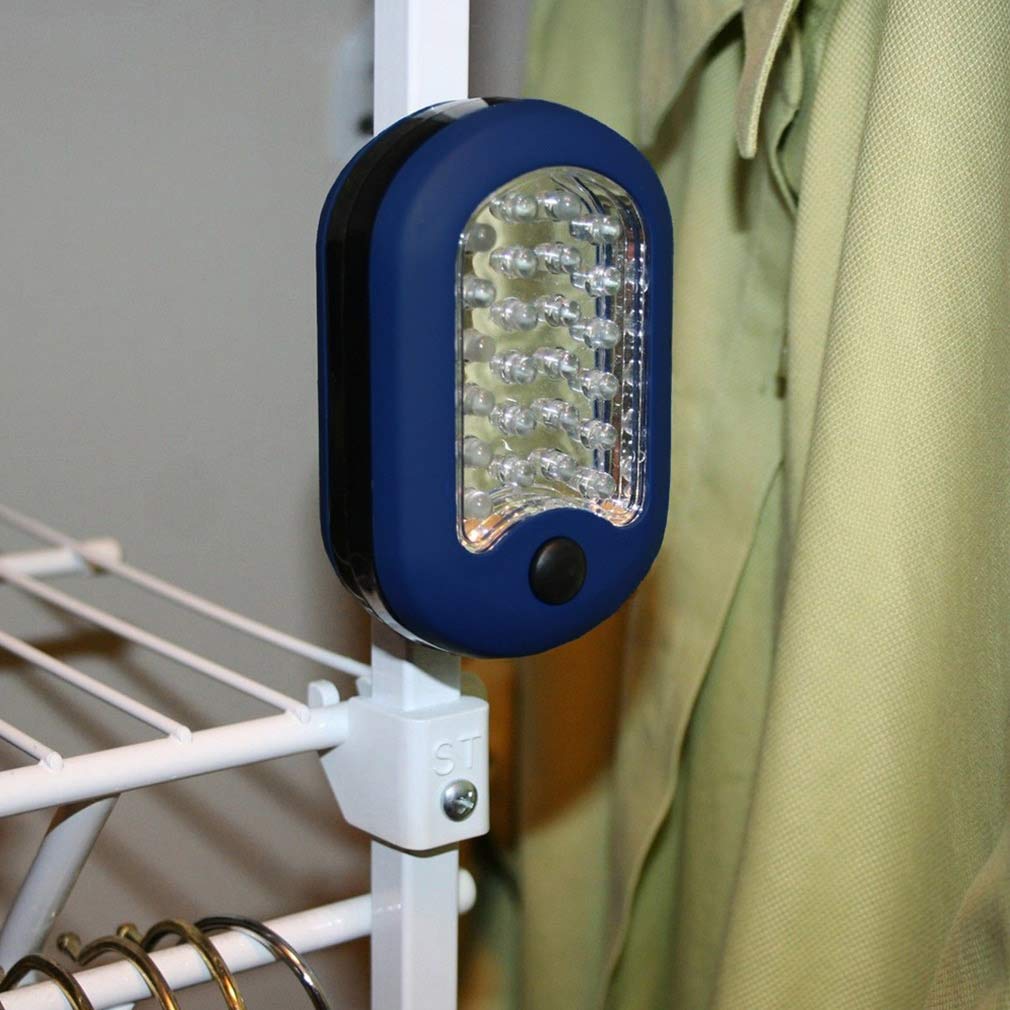 Evelots Flashlight-Compact-Magnetic-Swivel Hook-Super Bright-27 LED Lights-Set/3