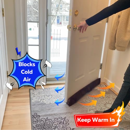 Evelots 2 in 1 Door Draft Stopper, Magnets for Steel Door-Clips for Regular Door