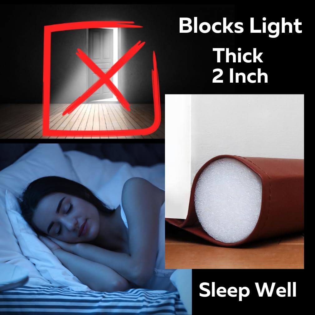 Evelots Draft Stopper - Cold Air Draft Blocker - Dust/Noise Stopper - Double Sided -No Repositioning- Cooler Home - up to 36 Inch - Save Energy