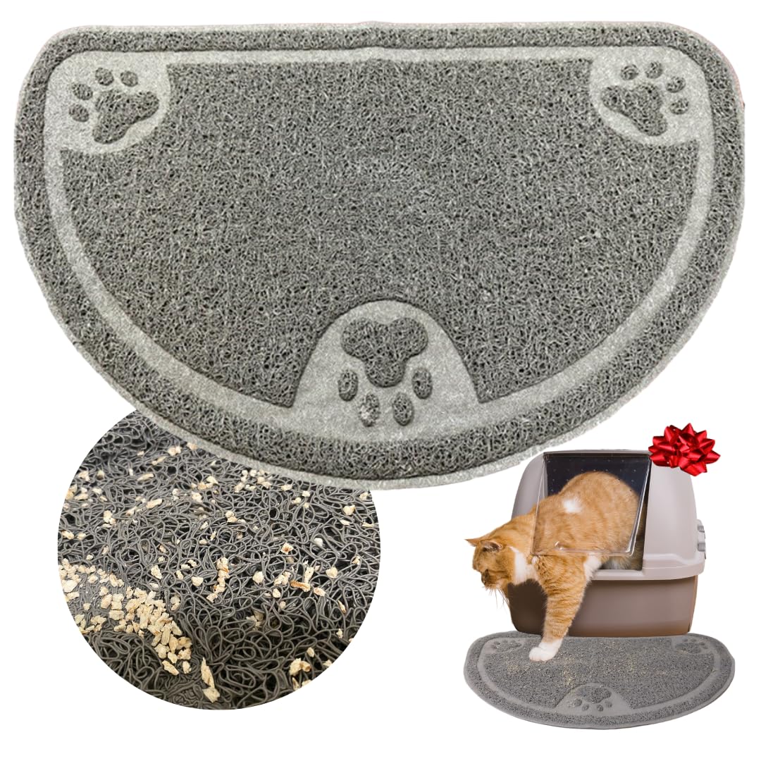 Evelots Cat Litter Trap/Feeding Mat-Catch Litter/Food-NO Mess-Non Skid-Spongy