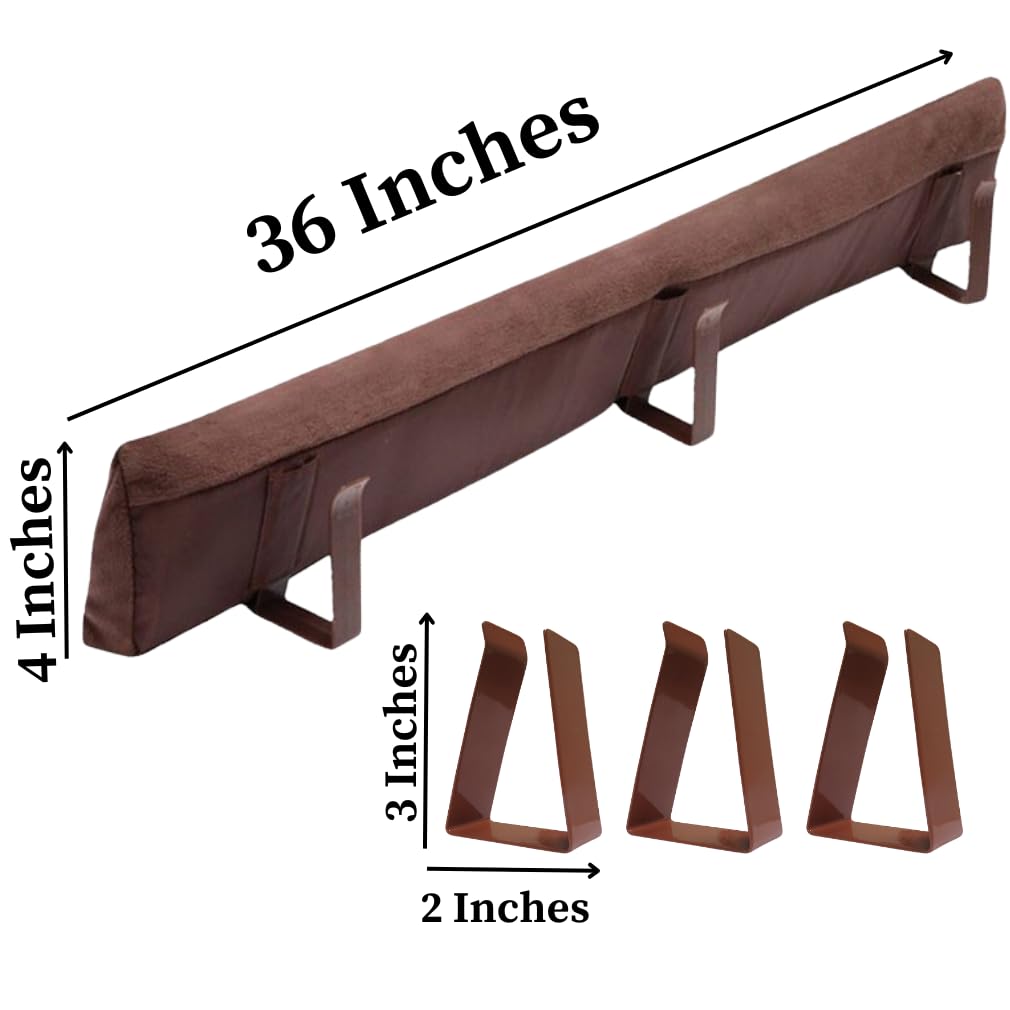 Evelots 2 in 1 Door Draft Stopper, Magnets for Steel Door-Clips for Regular Door